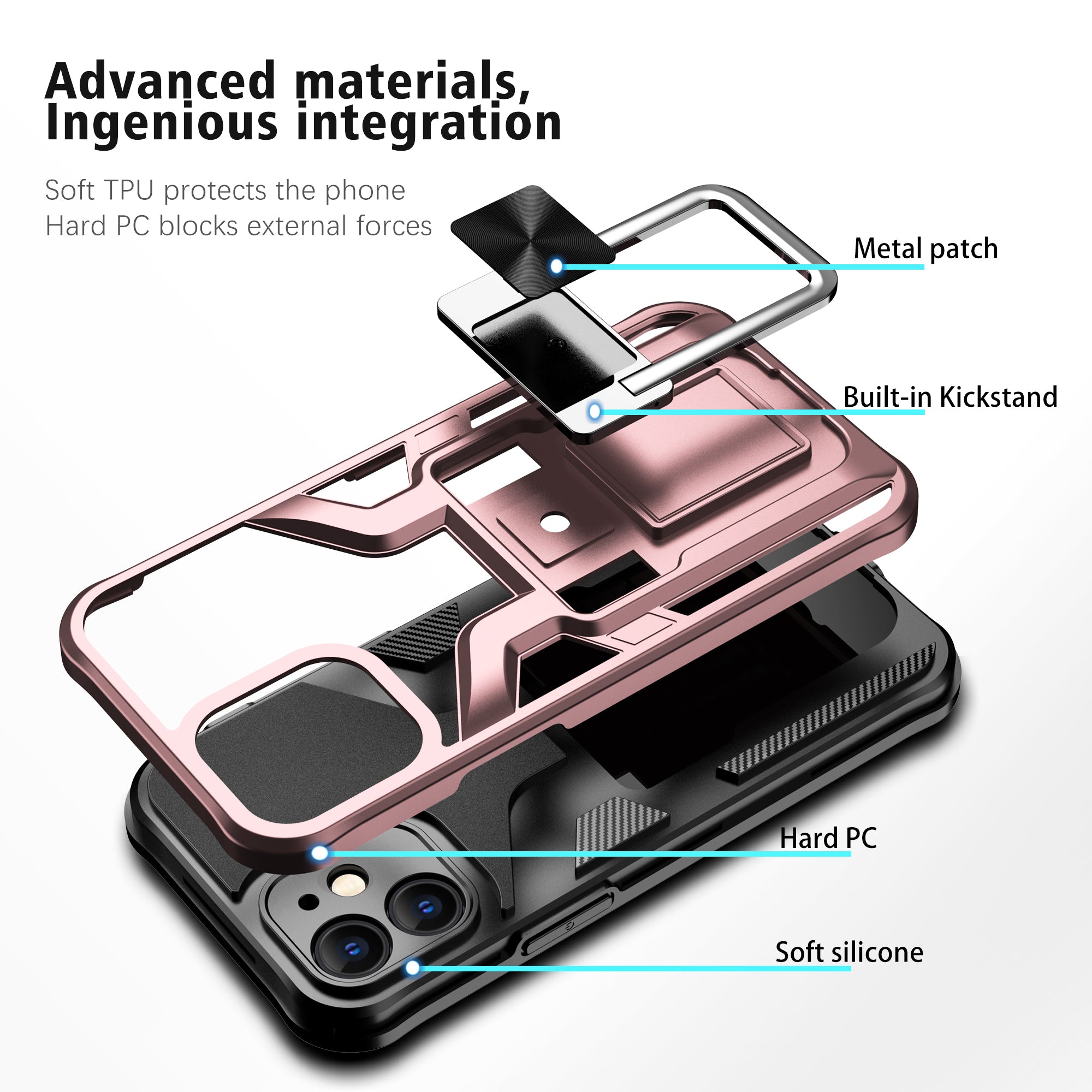 Magnetic Shockproof Heavy Duty Mobile Case for iPhone12 Pro