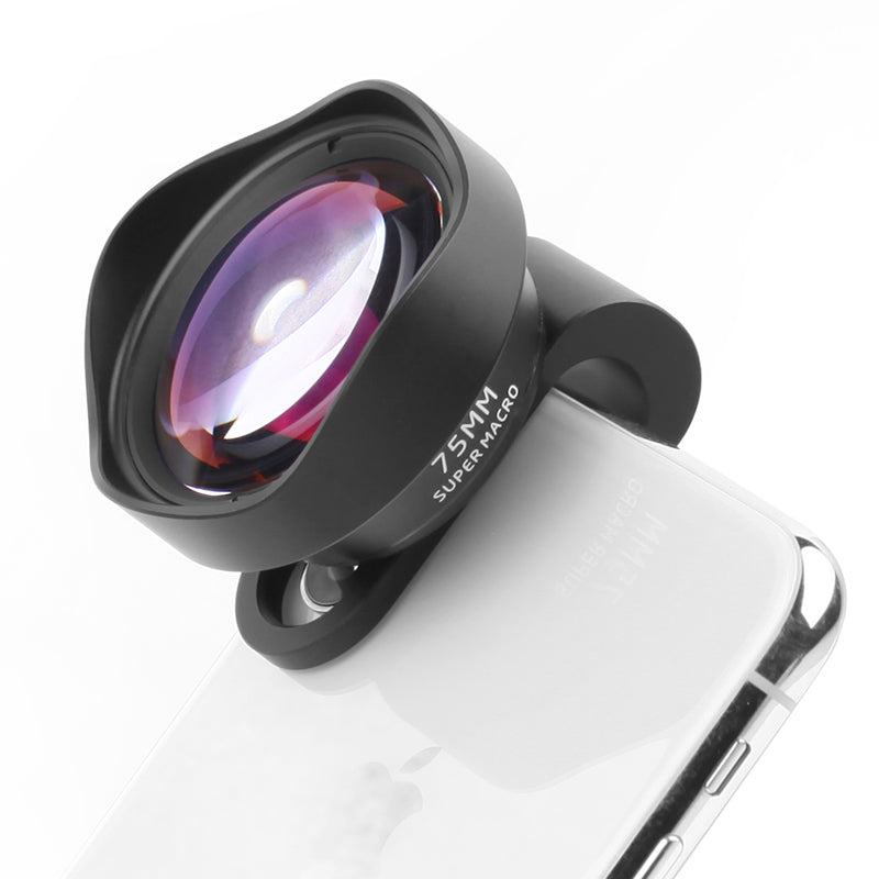 75mm Telephoto Macro Lens Super Macro Phone External Lens Multi Coated 40-75mm Focus Distance for Insect Floral Jewelry Main image