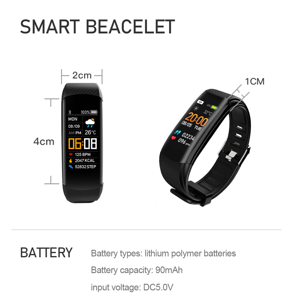 Q8S Smart Bracelet Heart Rate Monitor Waterproof Fitness Tracker Bluetooth  Watch Band Q8 - YouTube