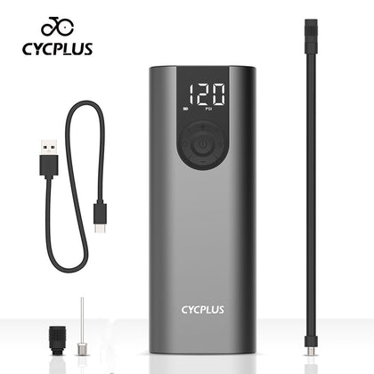 CYCPLUS A8 Portable Bicycle Tire Pump Bike Inflator Electric Air Compressor High Pressure Rechargeable Battery for Car Balls
