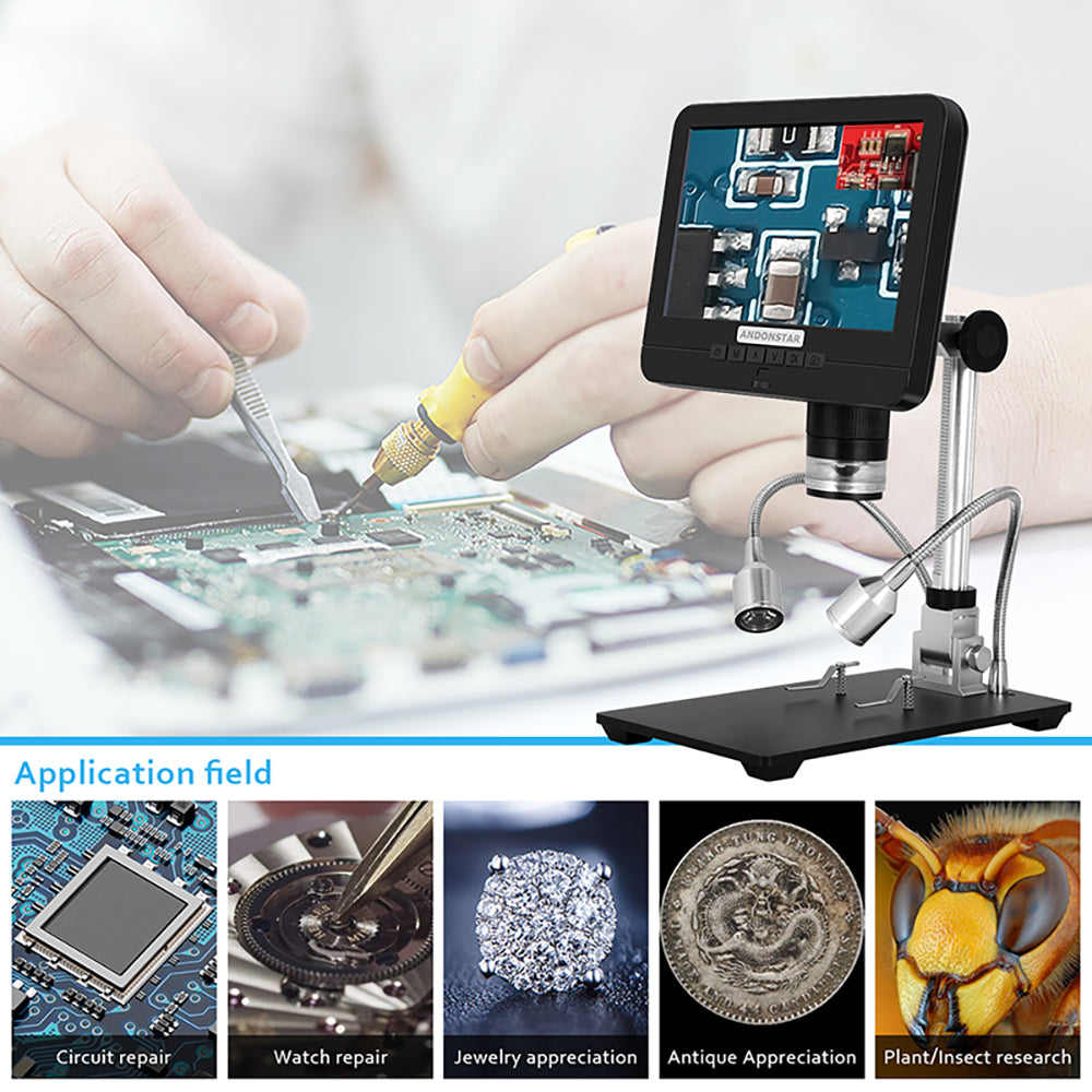 Double lens 7'' microscope and endoscope electronics digital microscop