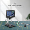 Double lens 7'' microscope and endoscope electronics digital microscope PCB Phone RepairSMD/SMT Soldering Tool