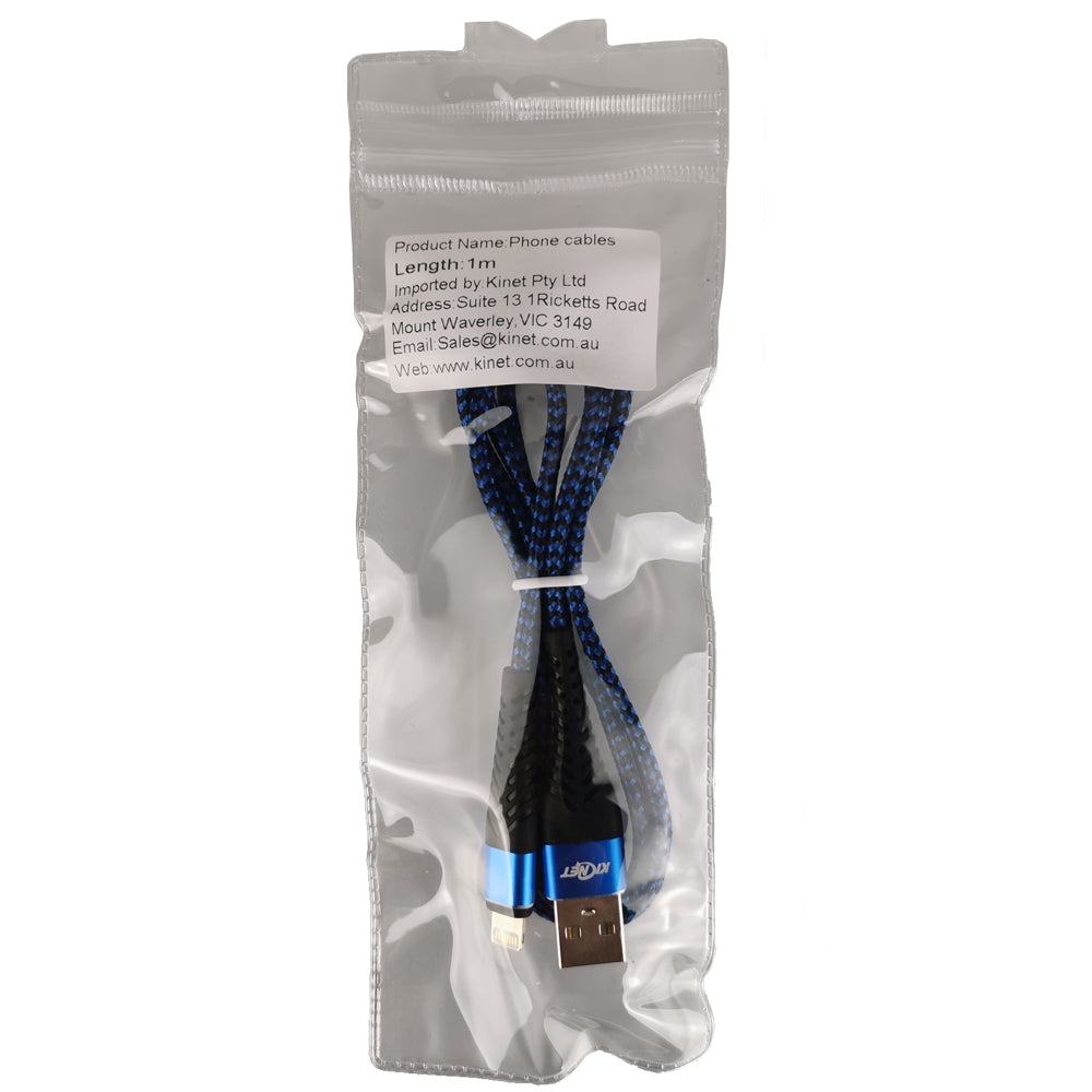 USB Durable nylon Mermaid  Blue Black Charger Cable For iphone ipad