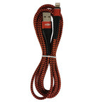USB Durable nylon Mermaid Black Red Charger Cable For iphone ipad
