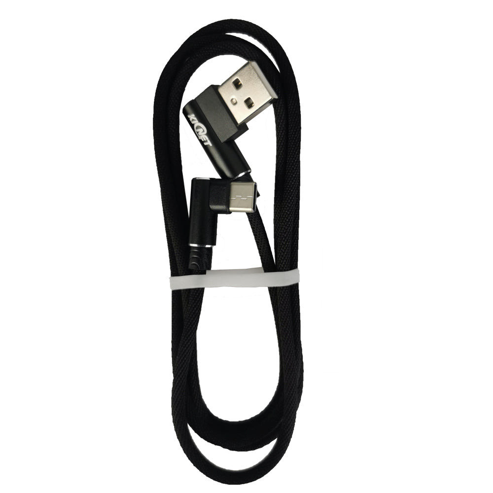 Type-C to USB Double Elbow Cotton Linen  Charger Cable