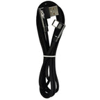 Type-C Double Elbow Cotton Linen Black Charging Cable