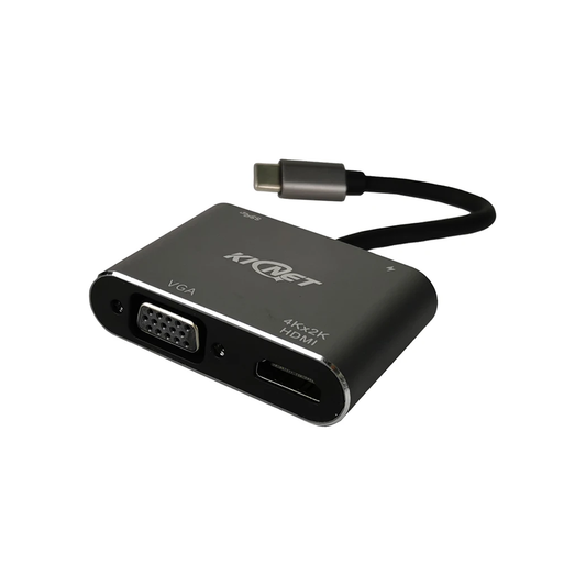 4 IN 1 USB Type C to 4k HD HDMI VGA USB 3.0 PD Hub Adapter