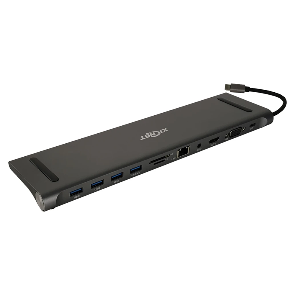 11 IN 1 USB Type C to USB3.0/2.0 SD/TF LAN Audio HDMI VGA PD Hub Adapter Main image