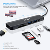 6 IN 1 USB Type C to 4K HDTV USB3.0 USB SD TF Carder Read PD Hub Adapter