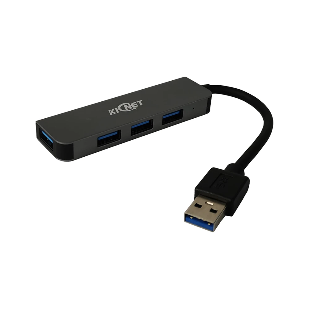 4 IN 1 USB Type A Hub Ultra Slim Aluminium 4 Port USB3.0/2.0 Hub Gray Main image
