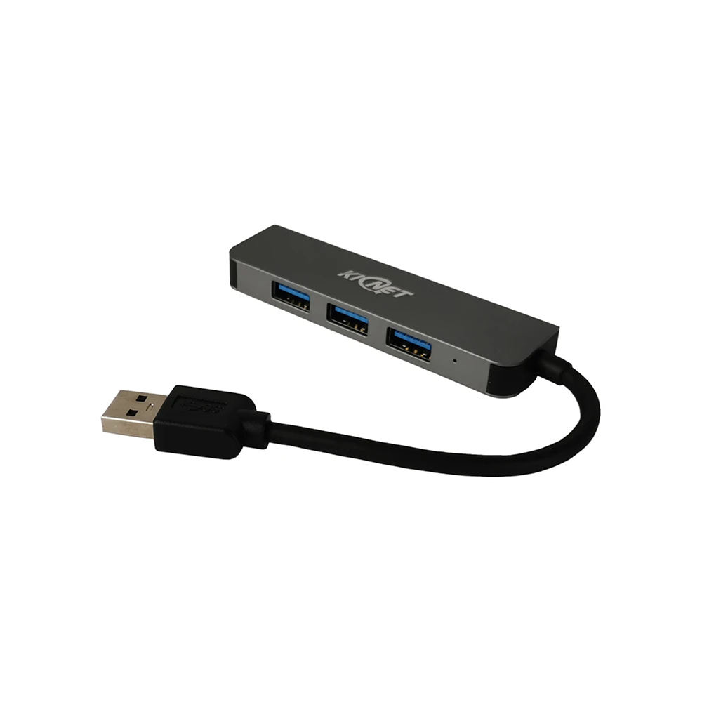 4 IN 1 USB Type A Hub Ultra Slim Aluminium 4 Port USB3.0/2.0 Hub Gray