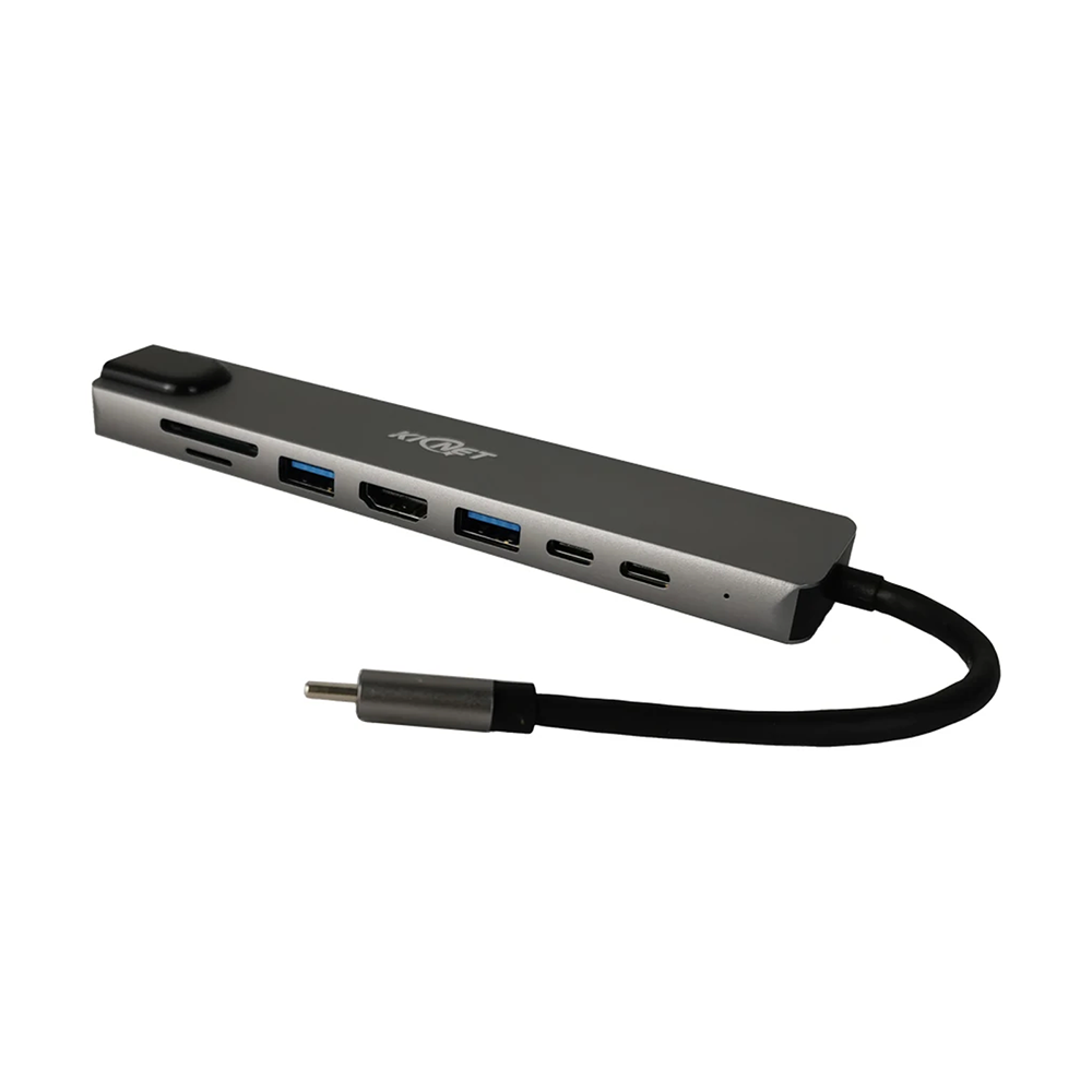 8 IN 1 USB Type C to HDMI USB3.0/2.0 USB/C SD/TF PD LAN Hub Adapter