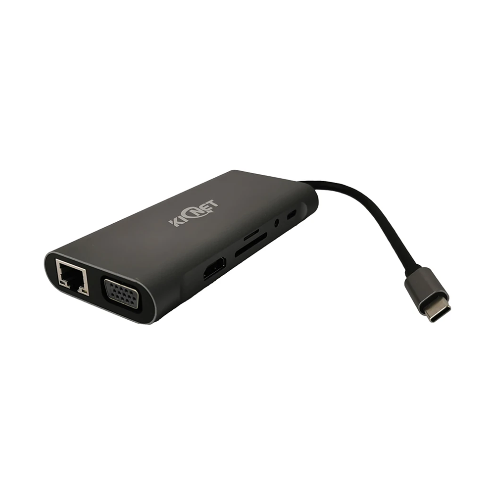 11 IN 1 USB Type C to USB3.0/2.0 SD/TF LAN Audio HDMI VGA PD Hub Adapter Main image