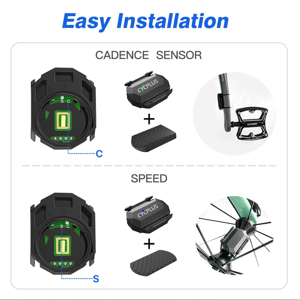 C3 Speedometer Cadence Speed Dual Sensor IP67 Bluetooth 4.0 ANT+ Cyclocomputer Secondary image