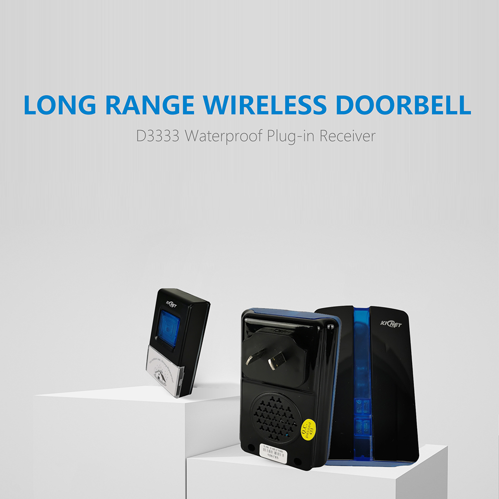 D3333 Waterproof Plug-in Receiver Long Range Wireless Doorbell