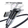 Rotating Elbow Type-C to Type-C 100W 1.2m Mobile Phone Charger Cable