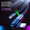 Rotating Elbow Type-C to Lightning 18W 1.2m Mobile  Phone Charger Cable