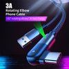 Rotating Elbow USB to Type-C 1.2m Mobile Phone Charger Cable