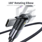 Rotating Elbow USB to Type-C 1.2m Mobile Phone Charger Cable