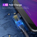 Rotating Elbow USB to Micro USB 1.2m Mobile Phone Charger Cable