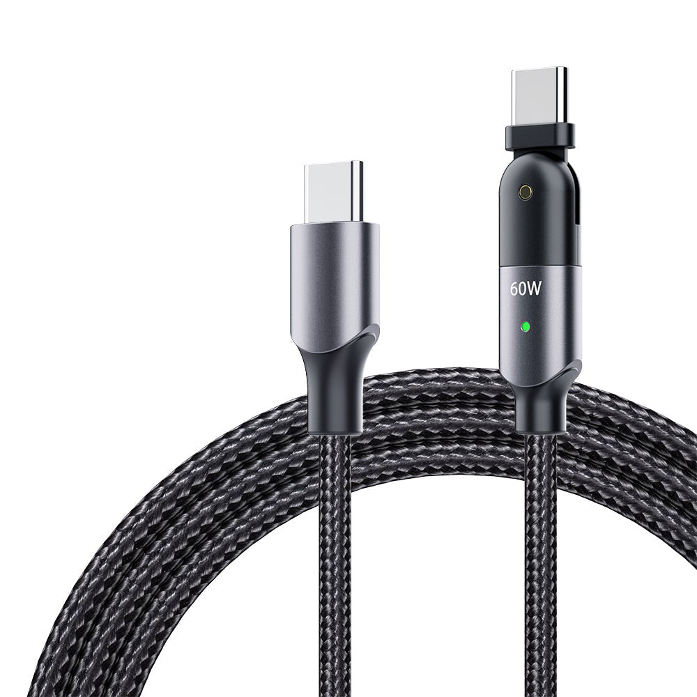 Rotating Elbow Type-C to Type-C 60W 1.2m Mobile Phone Charger Cable Main image