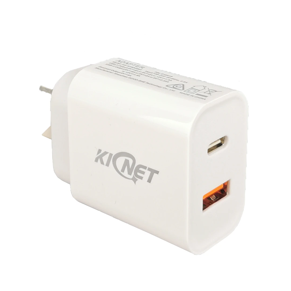 KINET 18W PD & QC dual port Charger Power Adapter