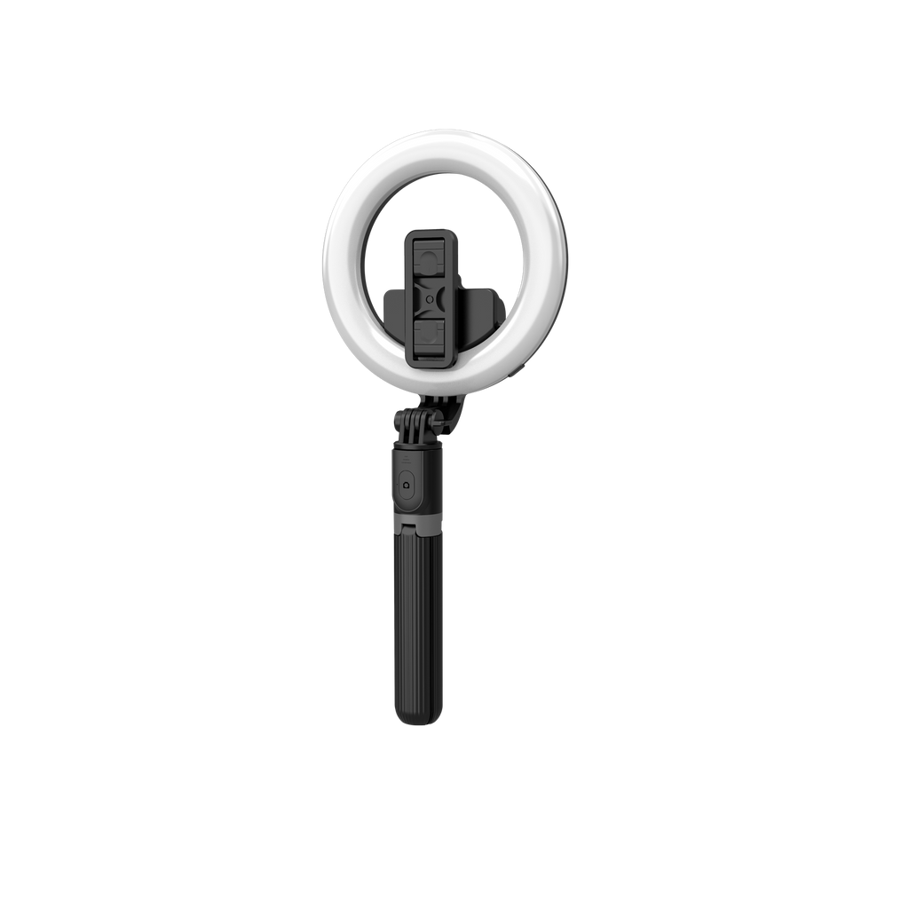 L07 5" Ring Light 360 Degree Rotating Wireless Portable Selfie Stick Tripod For Mobile