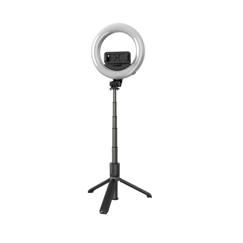L07 5" Ring Light 360 Degree Rotating Wireless Portable Selfie Stick Tripod For Mobile