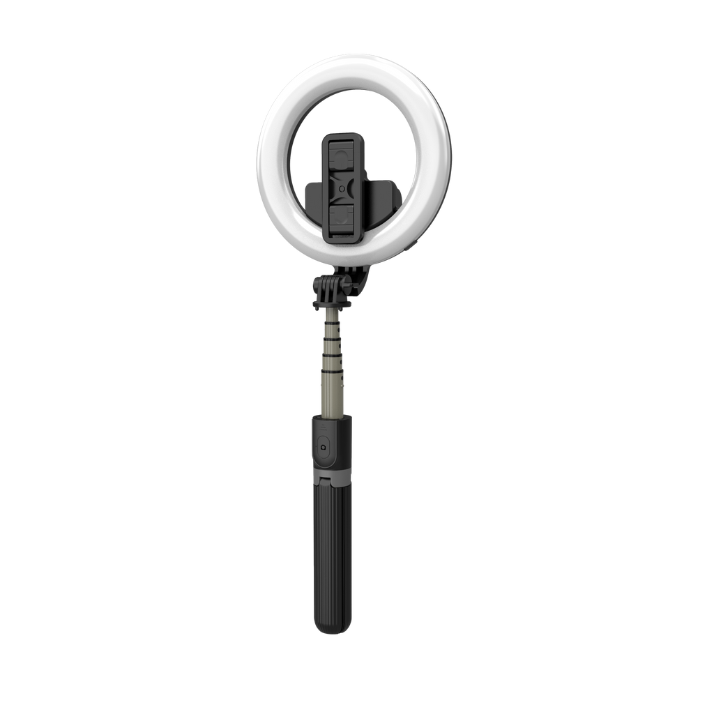 L07 5" Ring Light 360 Degree Rotating Wireless Portable Selfie Stick Tripod For Mobile