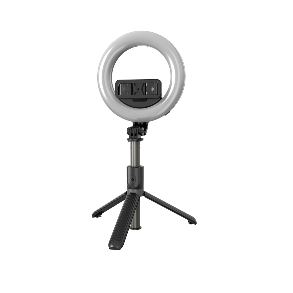 L07 5" Ring Light 360 Degree Rotating Wireless Portable Selfie Stick Tripod For Mobile