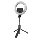 L07 5" Ring Light 360 Degree Rotating Wireless Portable Selfie Stick Tripod For Mobile