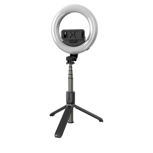 L07 5" Ring Light 360 Degree Rotating Wireless Portable Selfie Stick Tripod For Mobile