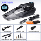 4 in 1 Car Vacuum Cleaner Powerful Vaccuming Tire Air Lighting Monitor Tire Pressure