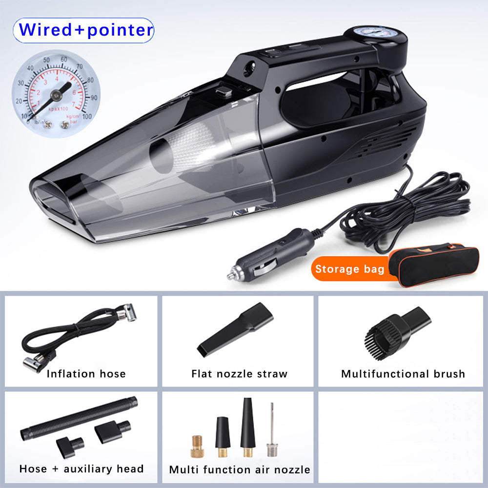 4 in 1 Car Vacuum Cleaner Powerful Vaccuming Tire Air Lighting Monitor Tire Pressure Secondary image