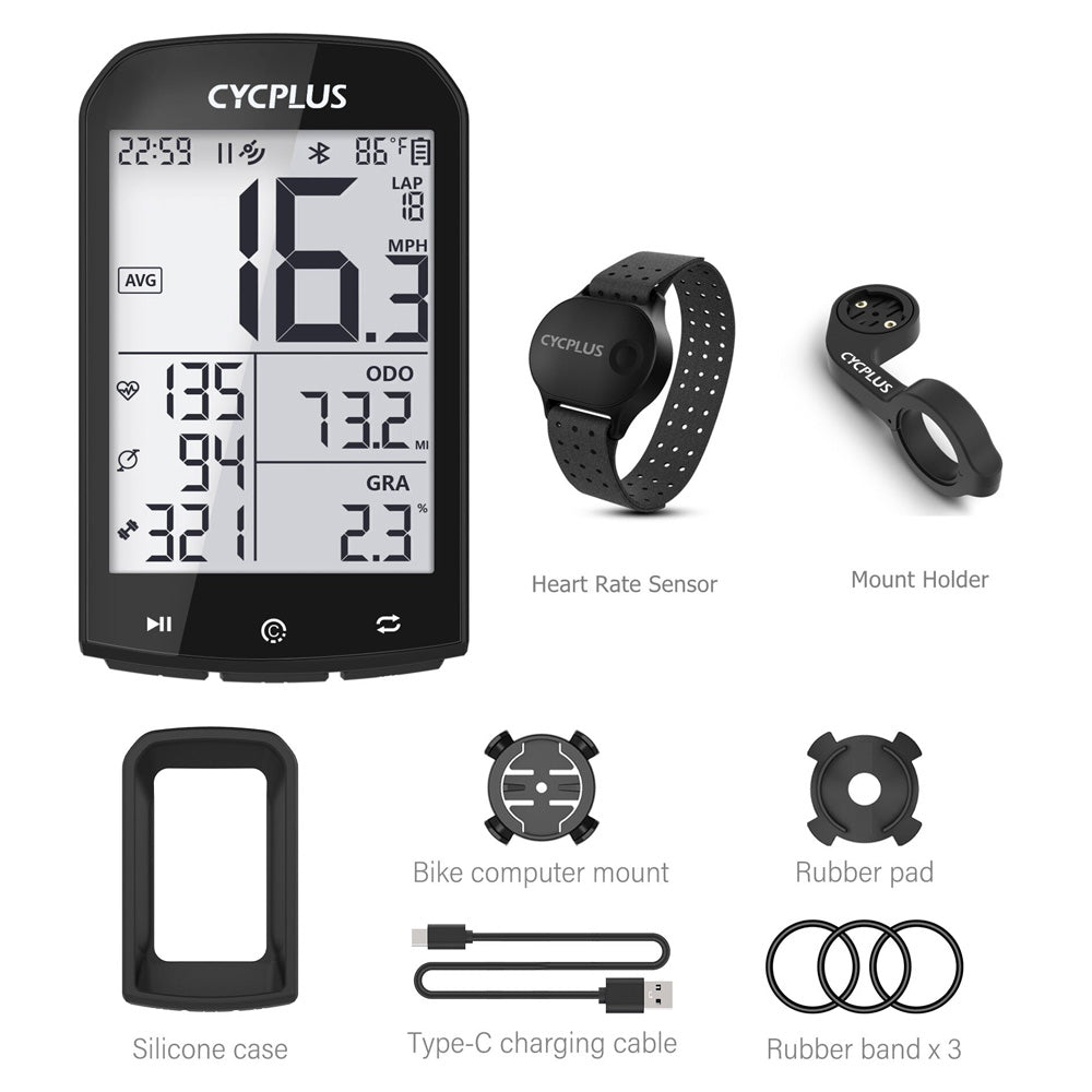 CYCPLUS M1 GPS Bicycle Computer Cycling Speedometer Bluetooth 5.0 ANT+ Ciclismo
