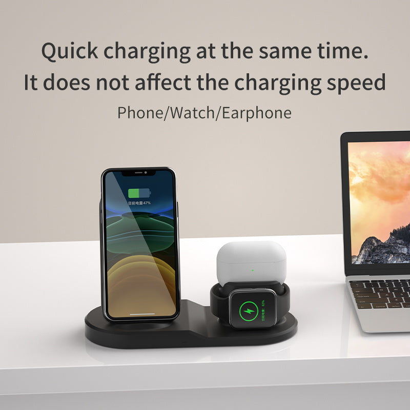 OJD-45 3 in 1 Wireless Charger Fast Charging for iPhone AirPods iWatch