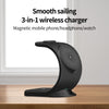 OJD-83 3 in 1 15W Magnetic Wireless Charger Desktop Charging Stand  for iPhone  Apple Watch AirPod