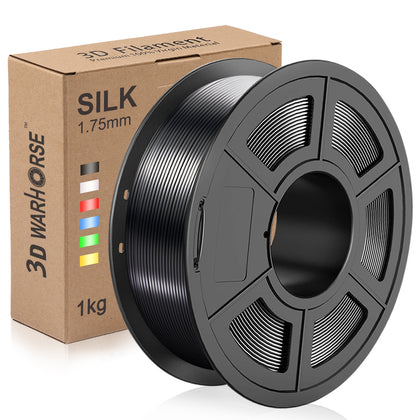 Silk PLA+ 3D Filament 1.75mm Black 1KG/Roll
