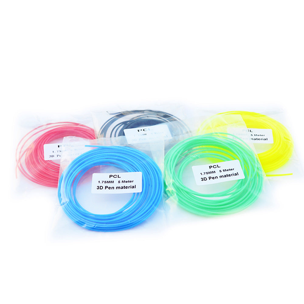 3D Printing Pen PCL 1.75mm Filaments 10 Colors x 10 Meters for Kids