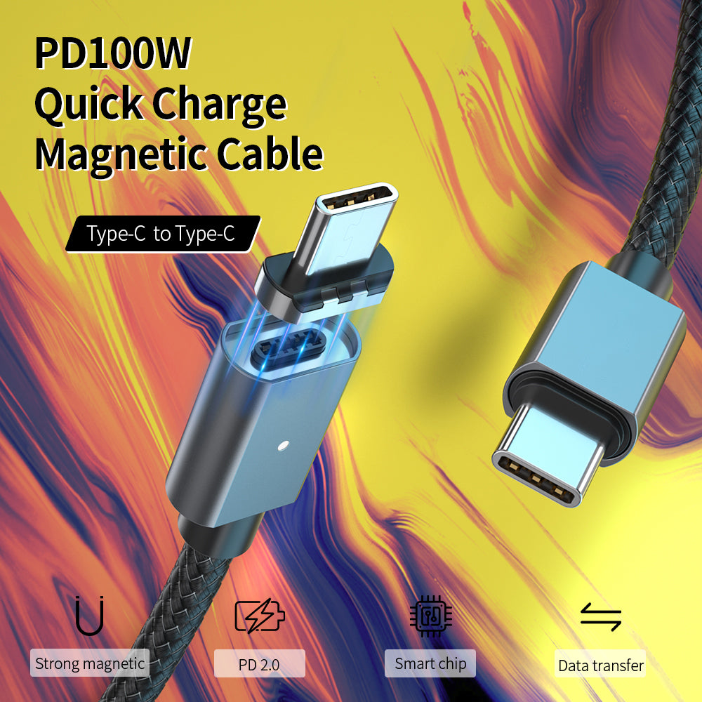 PD 100W Quick Magnetic Charger Cable 1.5m Type-C to Type-C Secondary image