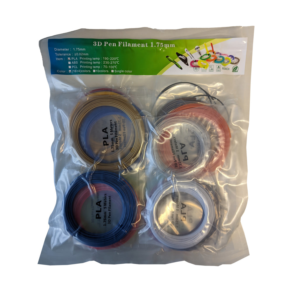 3D Printing Pen PLA 1.75mm Filaments 20 Colors