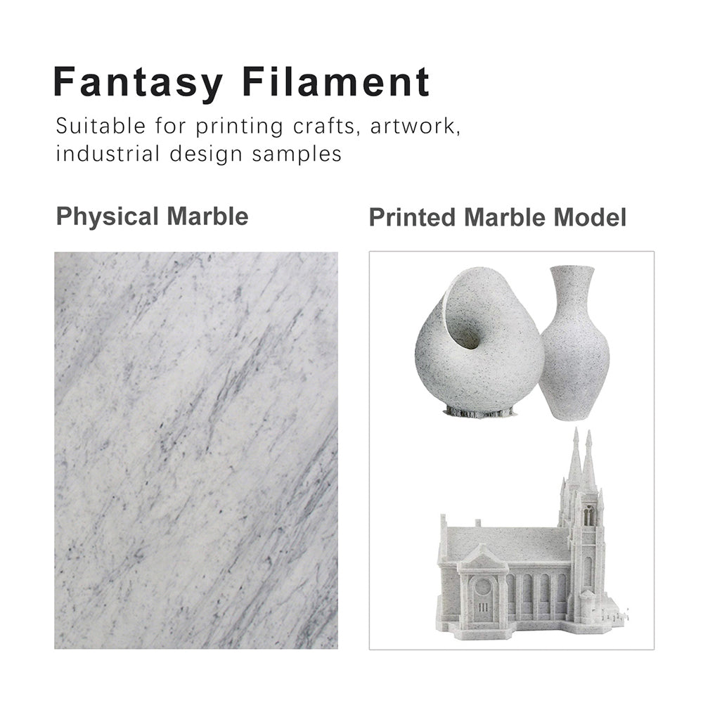 PLA 3D Filament 1.75mm Marble 1KG/Roll