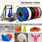 PLA 3D Filament 1.75mm Sliver 1KG/Roll