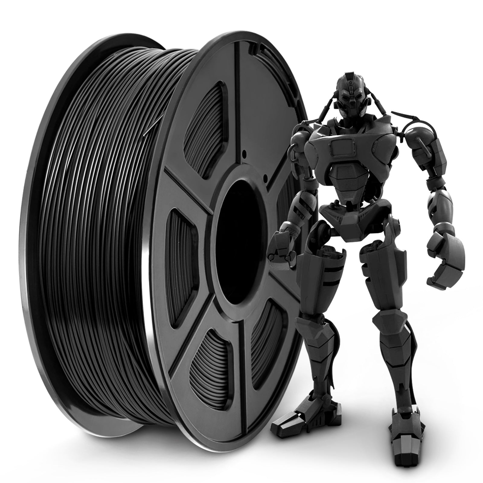 PLA+ 3D Filament 1.75mm Black 1KG/Roll Main image