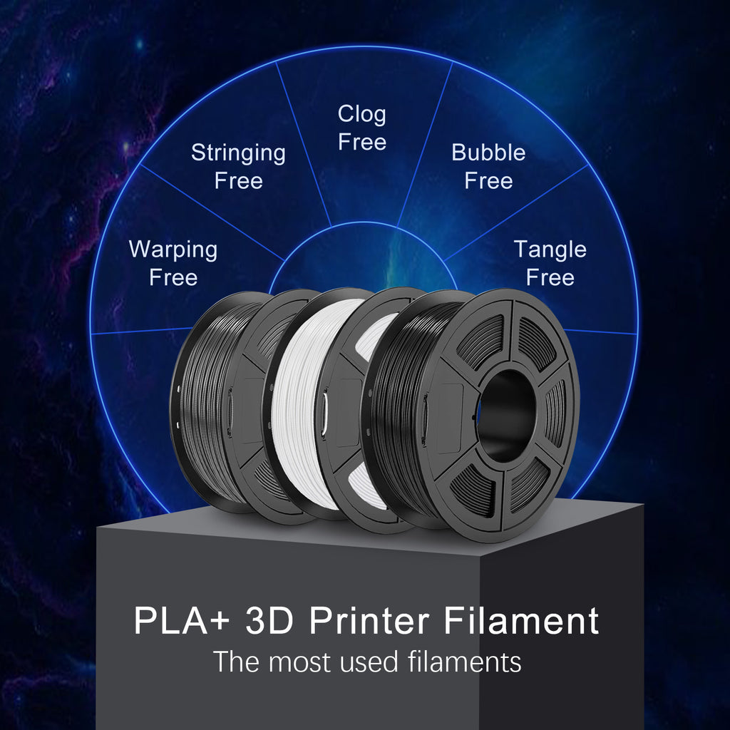 PLA+ 3D Filament 1.75mm Black 1KG/Roll
