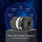 PLA+ 3D Filament 1.75mm Green 1KG/Roll