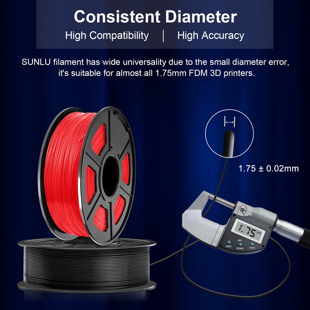 PLA+ 3D Filament 1.75mm Red 1KG/Roll