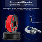 PLA+ 3D Filament 1.75mm Red 1KG/Roll