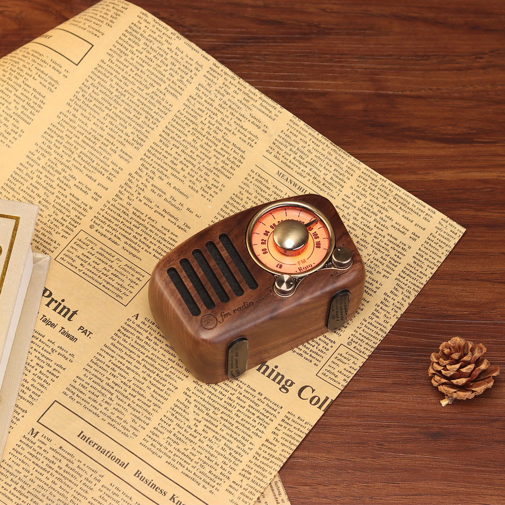 R-919 FM Bluetooth TF Card AUX Portable Vintage Radio Speaker Secondary image