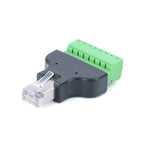 Ethernet RJ45 Female/male To Screw Terminal 8 Pin for CCTV DVR Adapter Connector